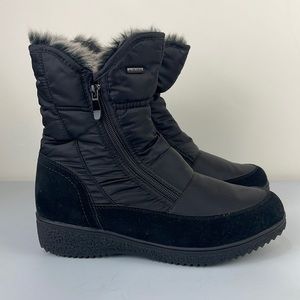 Spring Step Ernestina Boots Flexus Alpi-tex Womens Size 40 Winter Black Faux Fur